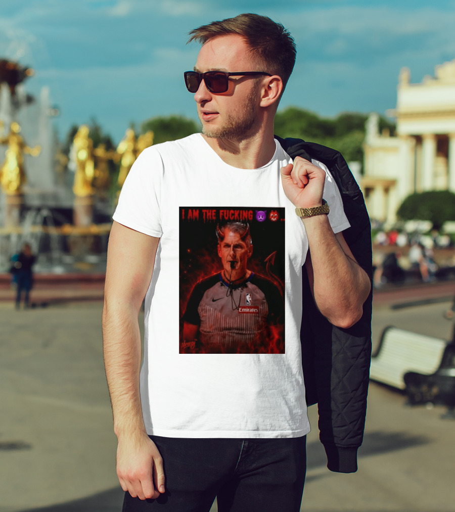 I Am The Fucking Emoji Devil Scott Foster NBA Referee Emirate T-Shirt
