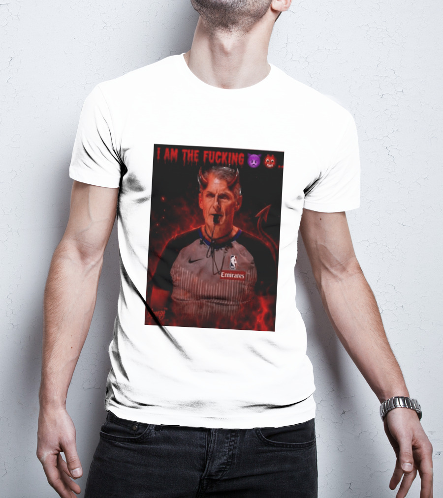 I Am The Fucking Emoji Devil Scott Foster NBA Referee Emirate T-Shirt