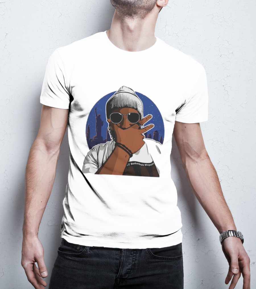 Jalen Brunson New York Knicks NBA Basketball Magazine Skyline T-Shirt