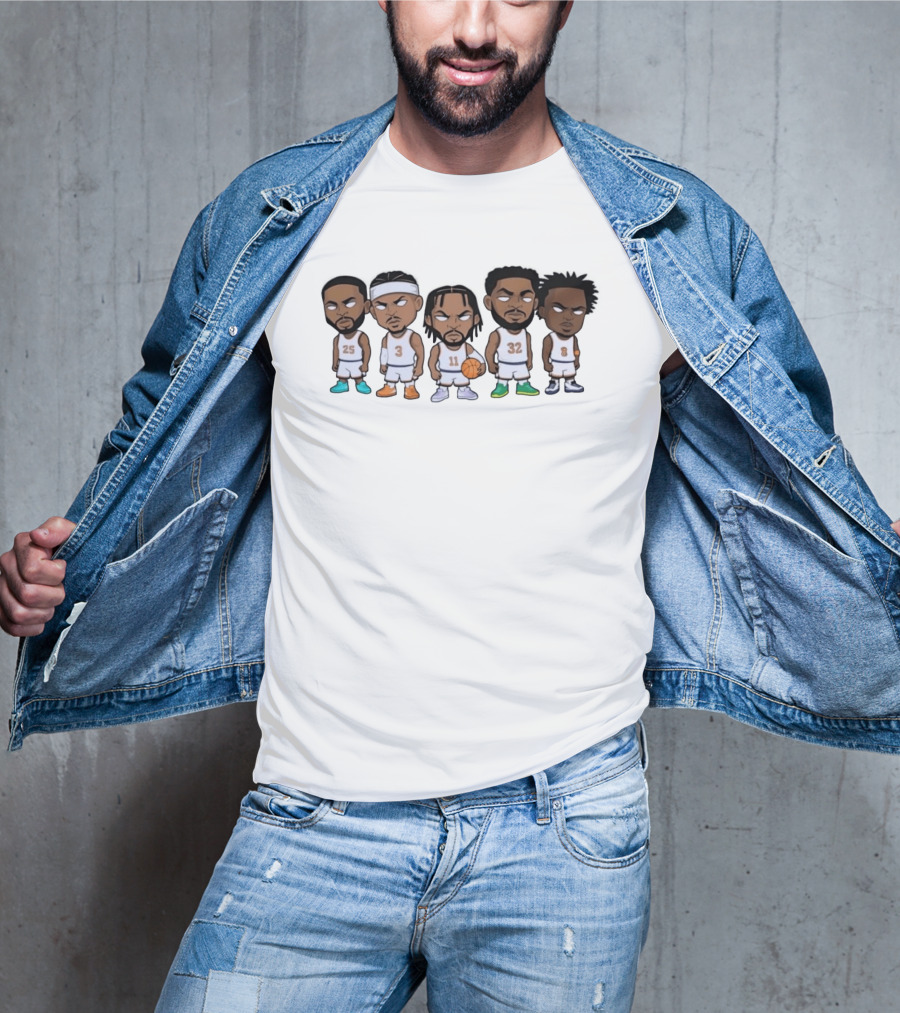 New York Knicks Chibi Basketball Players 25 3 11 32 8 T-Shirt