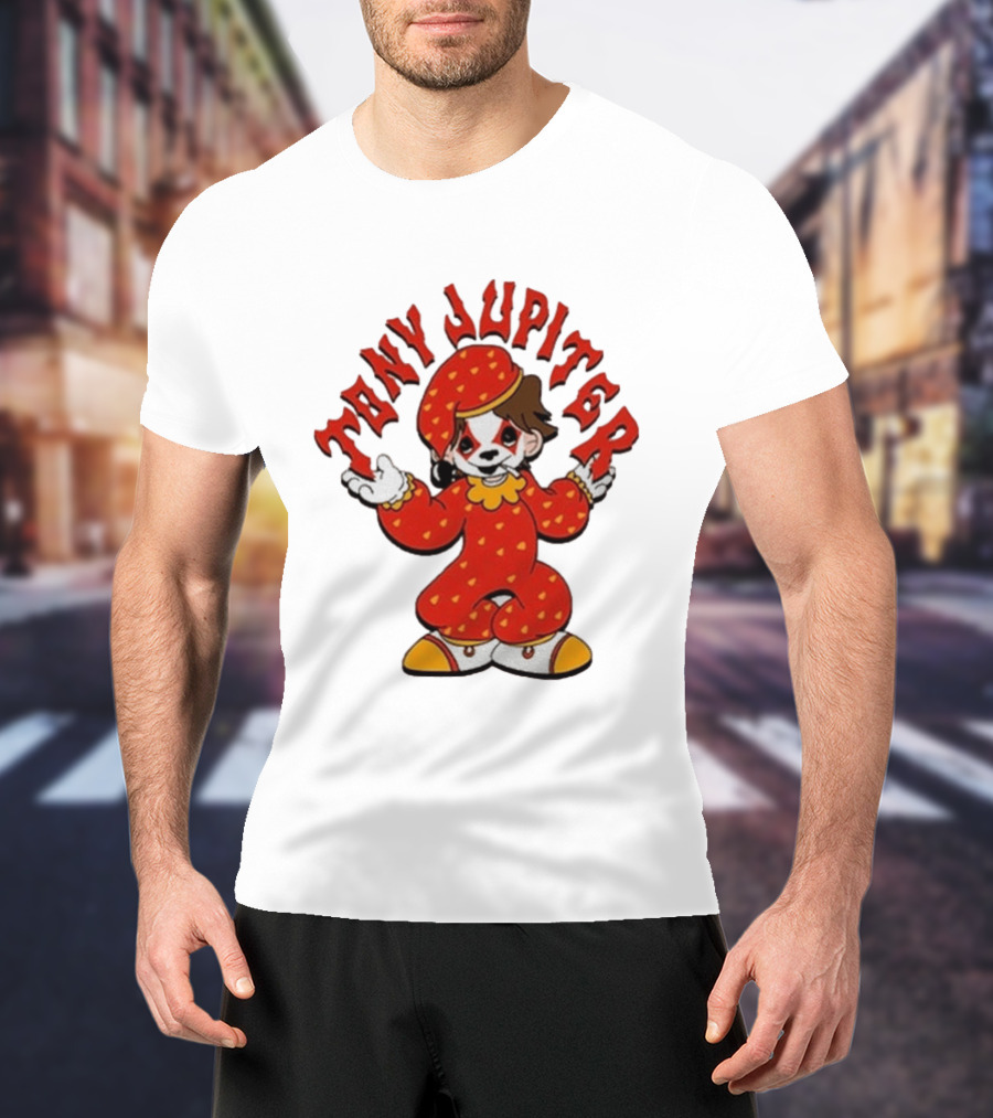 Tony Jupiter Clown Costume Red With White And Yellow T-Shirt