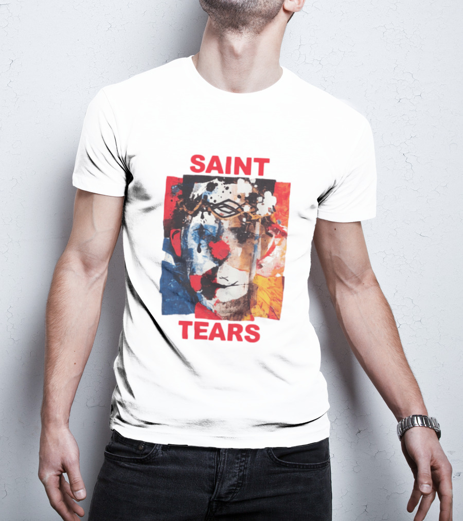 Miles McBride Saint Tears Colorful Artistic Face T-Shirt