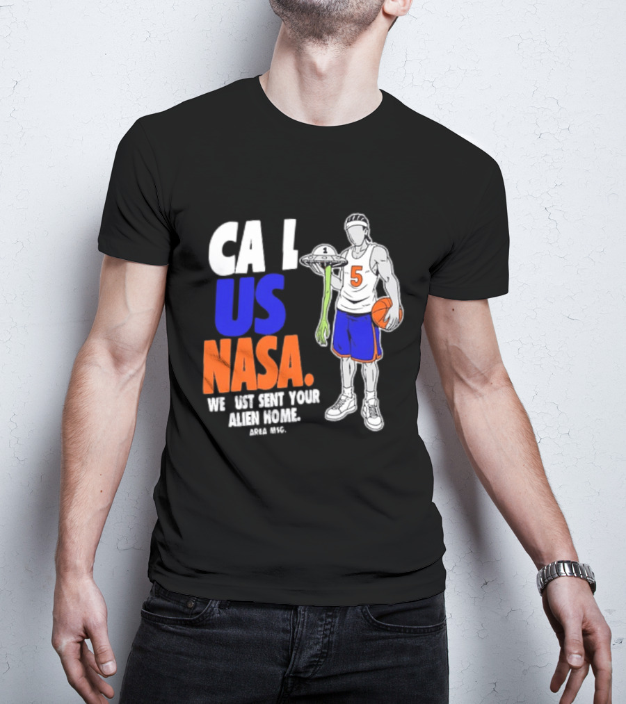 CA I US NASA We Just Sent Your Alien Home Basketball Player T-Shirt