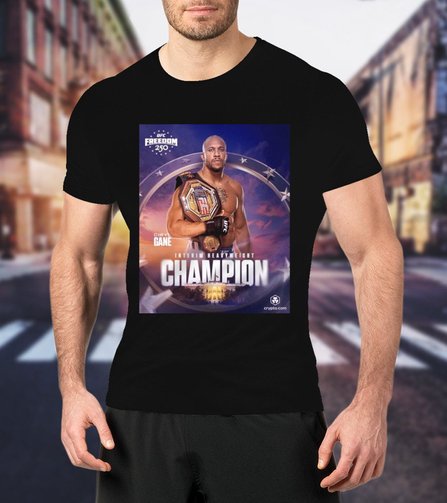 UFC Freedom 250 Ciryl Gane Interim Heavyweight Champion Crypto.com T-Shirt