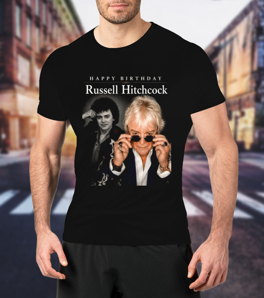 Happy Birthday Russell Hitchcock Iconic Music Celebration T-Shirt
