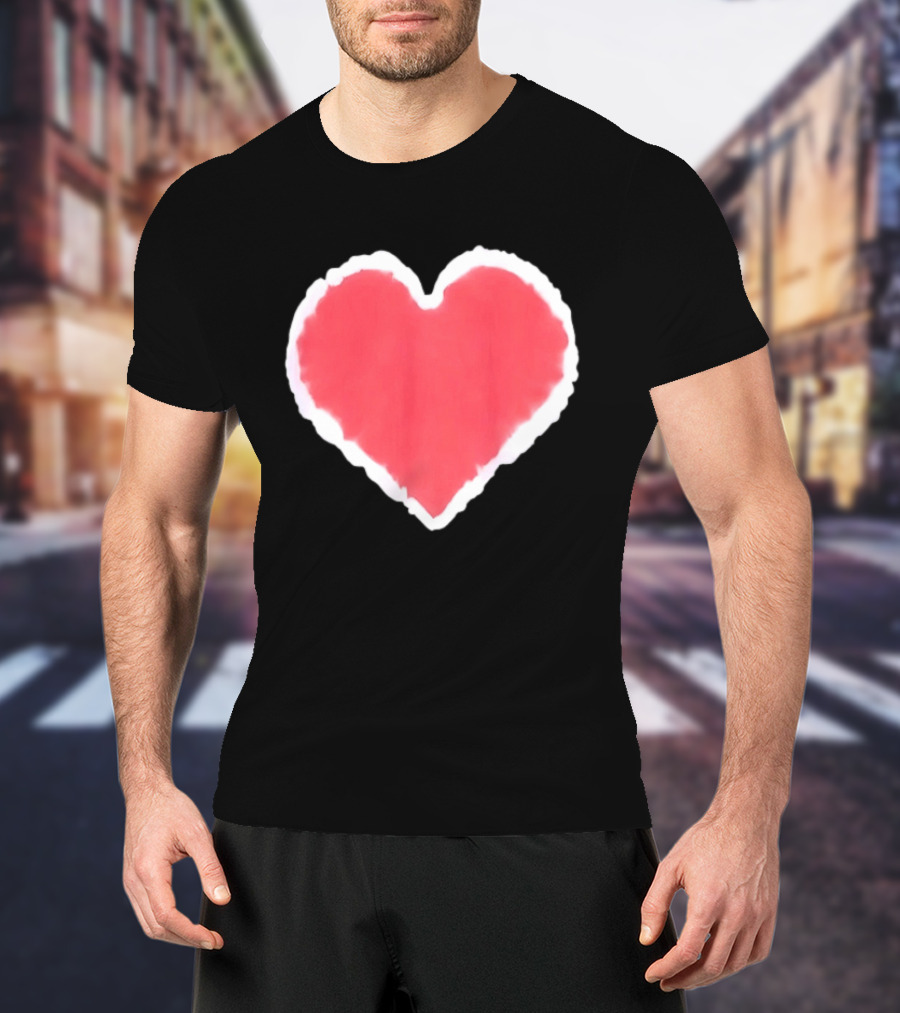 Tie Dye Heart Red Paint Splash T-Shirt
