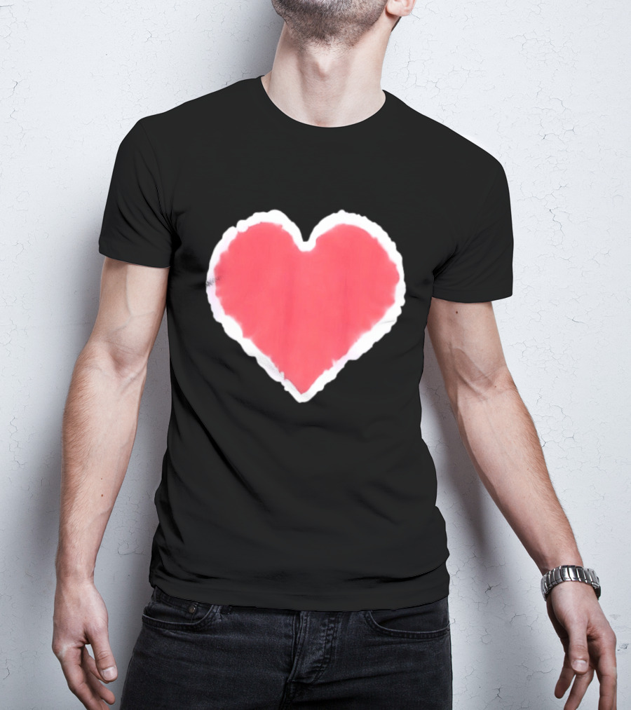 Tie Dye Heart Red Paint Splash T-Shirt