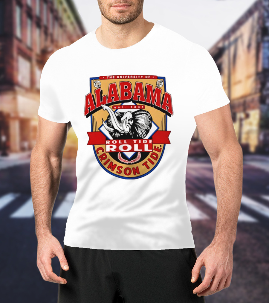 The University Of Alabama Crimson Tide Est 1831 Roll Tide Roll Elephants T-Shirt