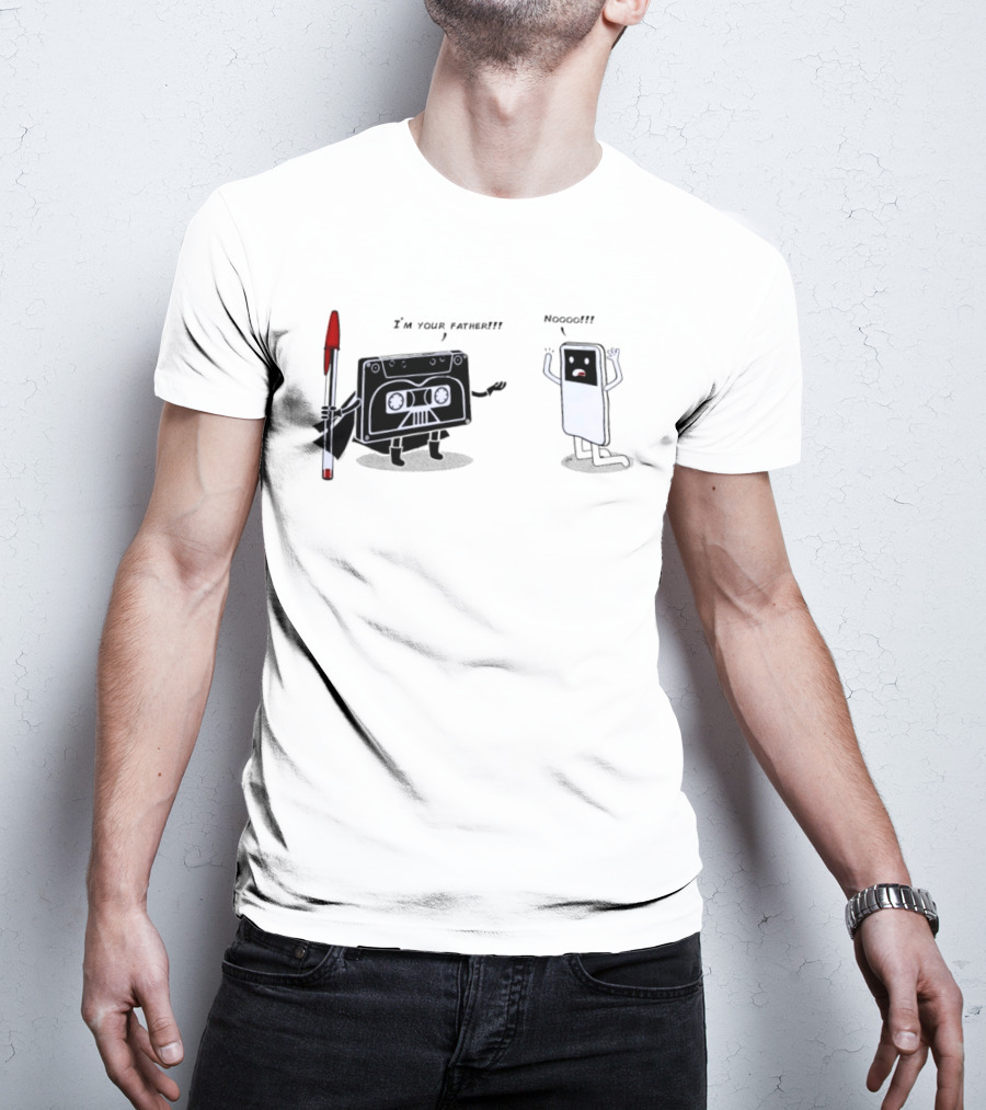 Cassette Tape Vader I'm Your Father IPod Noooo Pop Culture T-Shirt