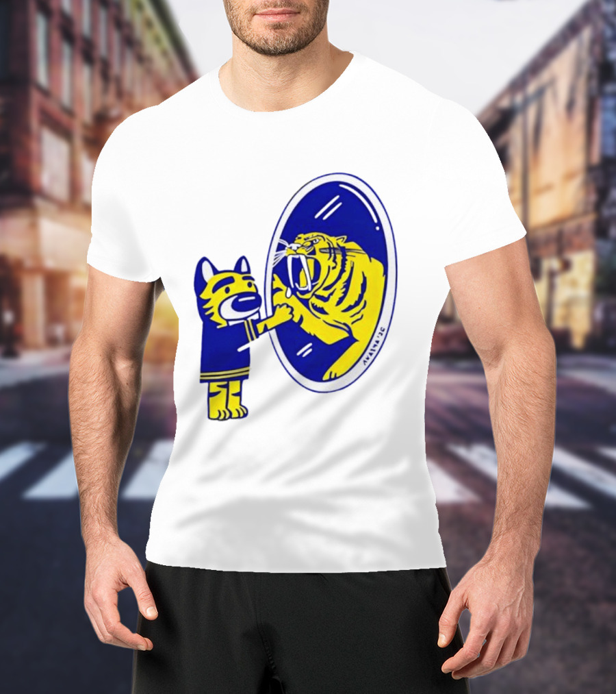 Gnash Predators Sabretooth Tiger Mirror Reflection T-Shirt