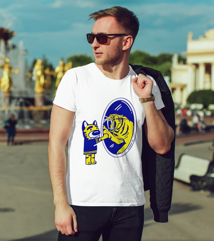 Gnash Predators Sabretooth Tiger Mirror Reflection T-Shirt