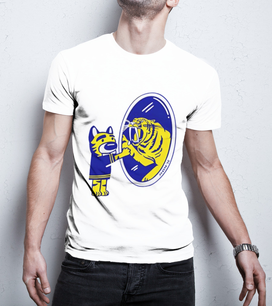 Gnash Predators Sabretooth Tiger Mirror Reflection T-Shirt