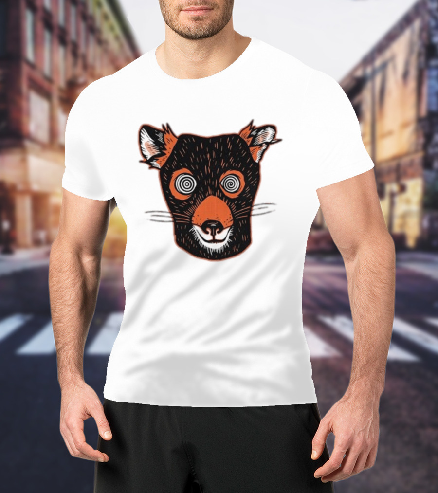 Tasmanian Devil Hypnotized Spiral Eyes Wildlife T-Shirt