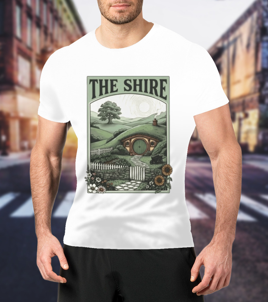 The Shire Hobbit Hole Rustic Countryside Scenery T-Shirt