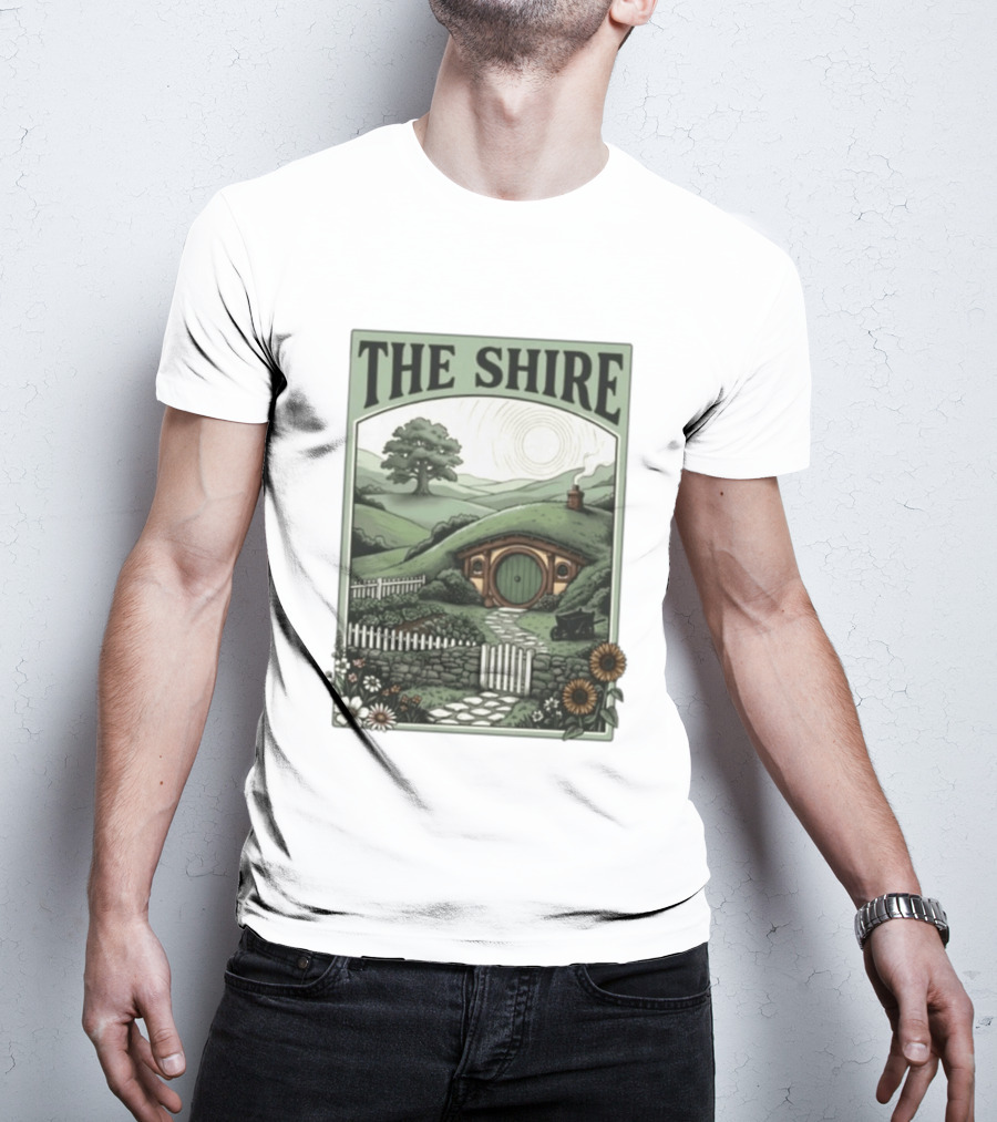 The Shire Hobbit Hole Rustic Countryside Scenery T-Shirt
