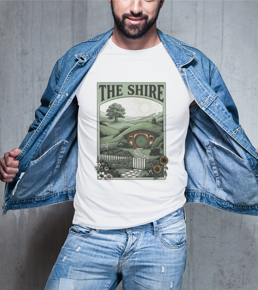The Shire Hobbit Hole Rustic Countryside Scenery T-Shirt