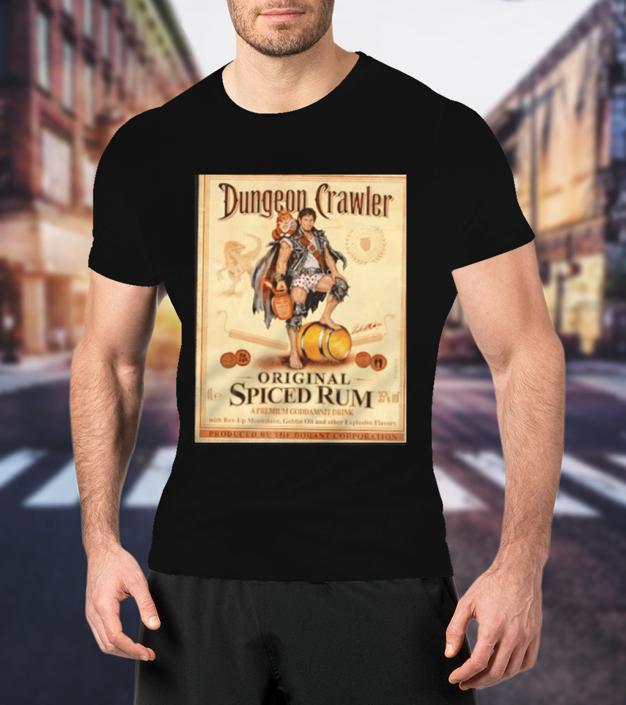 Dungeon Crawler Original Spiced Rum Borant Corporation Premium Drink T-Shirt