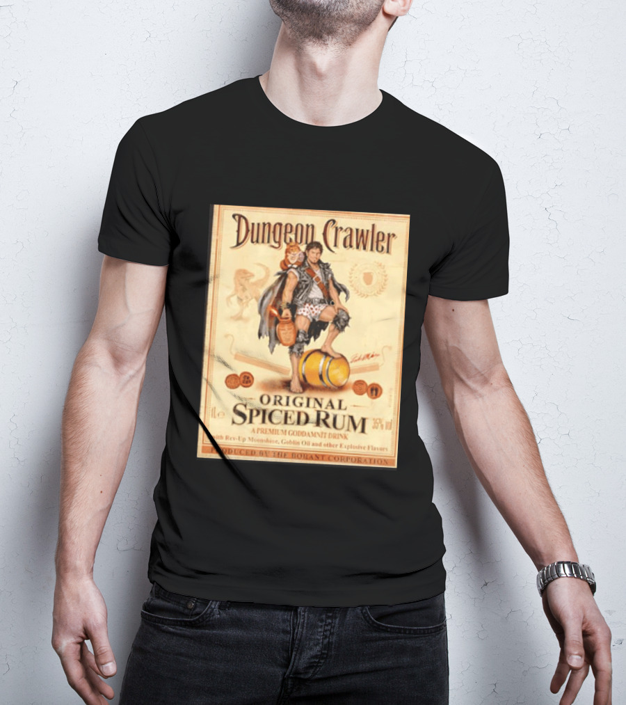 Dungeon Crawler Original Spiced Rum Borant Corporation Premium Drink T-Shirt