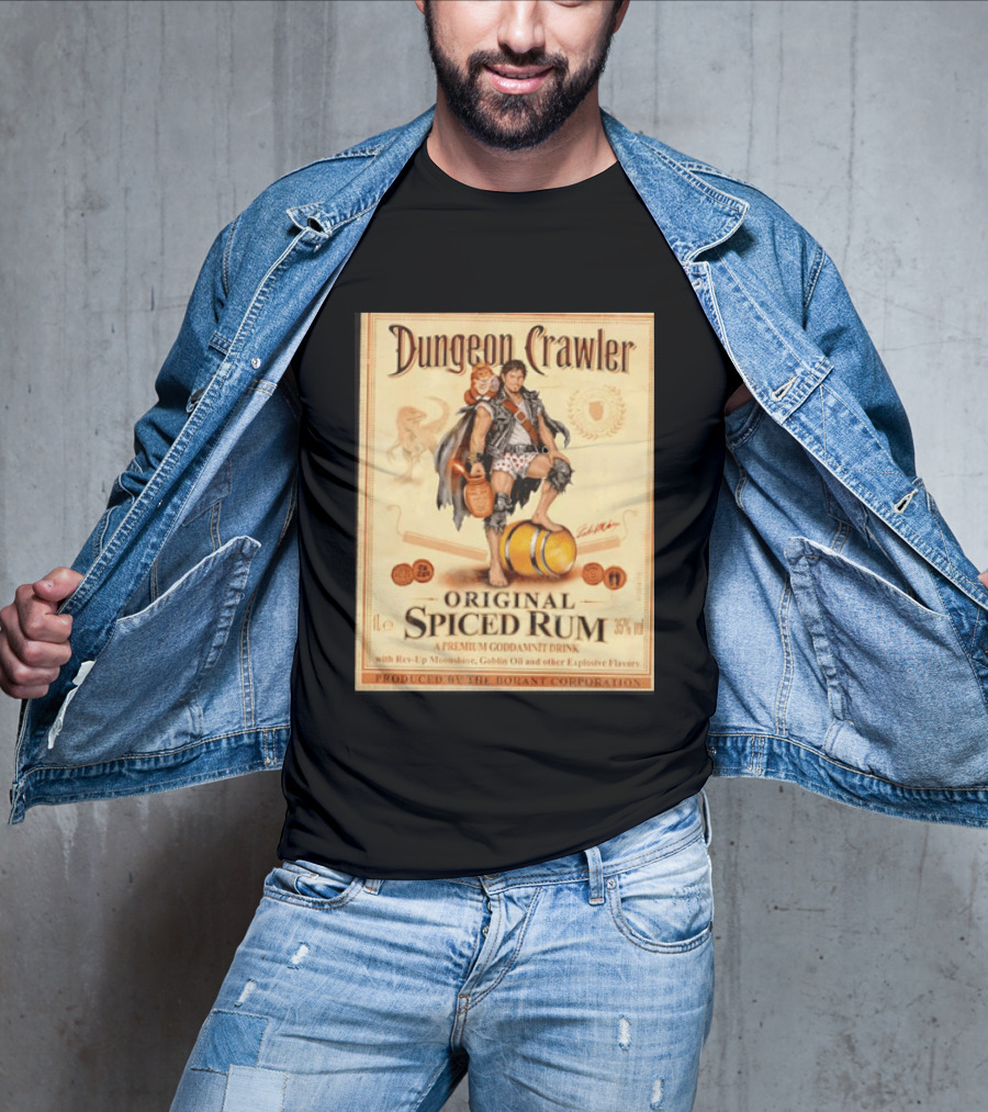 Dungeon Crawler Original Spiced Rum Borant Corporation Premium Drink T-Shirt