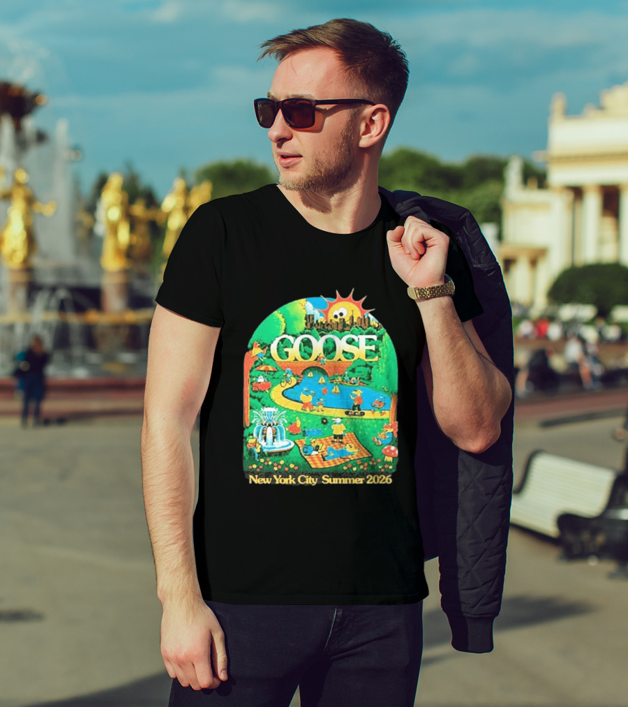 Goose New York City Central Park Summer 2026 Fun Scene T-Shirt