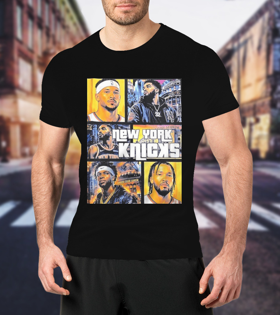 Josh Hart Karl Anthony Towns Mikal Bridges Julius Randle Jalen Brunson New York Knicks Yankee Stadium Madison Square Garden T-Shirt
