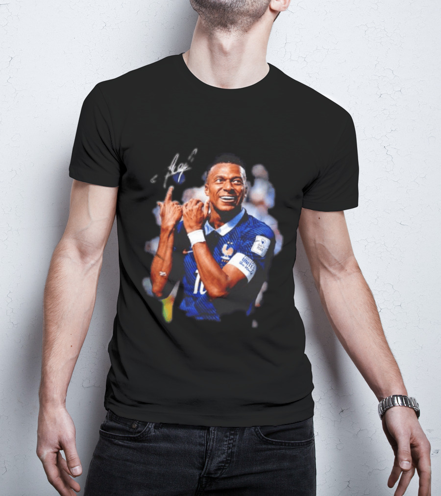 Kylian Mbappe France National Team Football World Cup Celebration T-Shirt