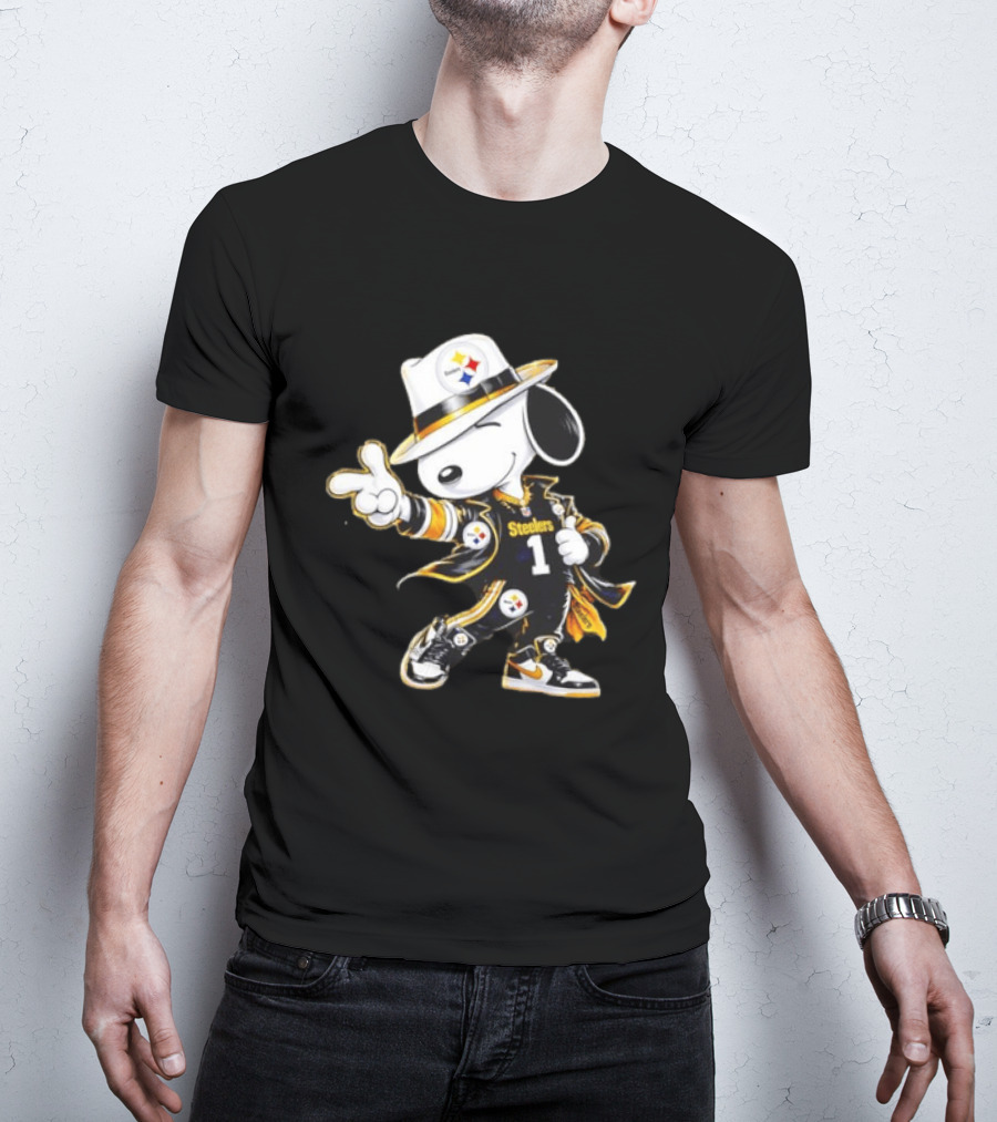 Snoopy Steelers 1 Pittsburgh Steelers Football Peanuts T-Shirt