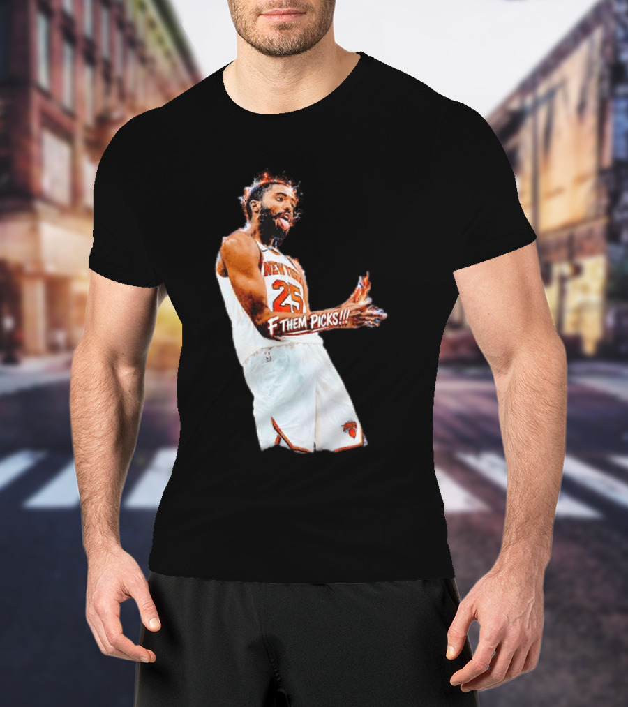 Mikal Bridges New York Knicks 25 F Them Picks T-Shirt