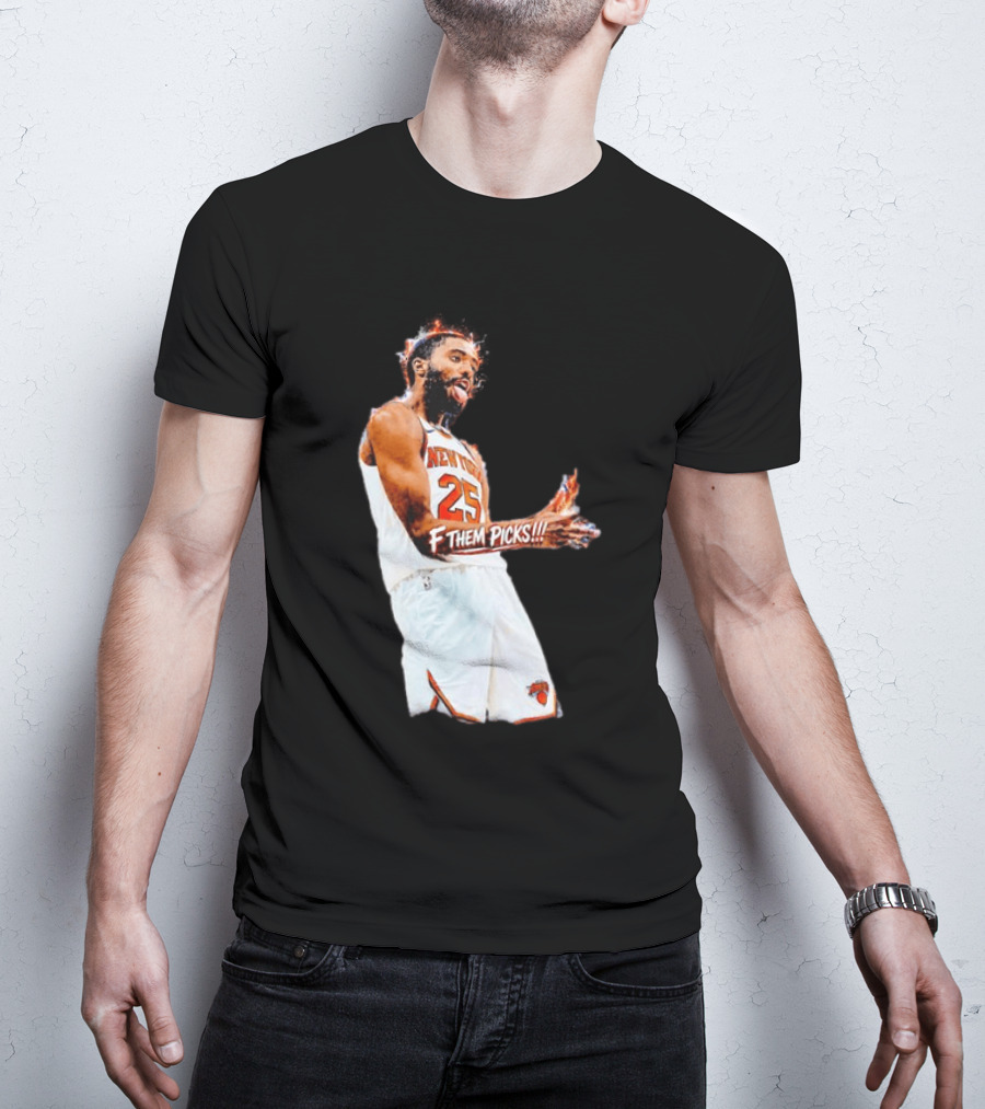 Mikal Bridges New York Knicks 25 F Them Picks T-Shirt