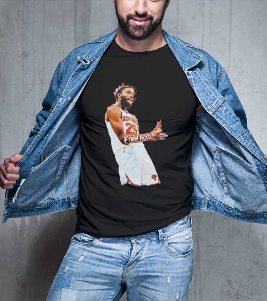 Mikal Bridges New York Knicks 25 F Them Picks T-Shirt