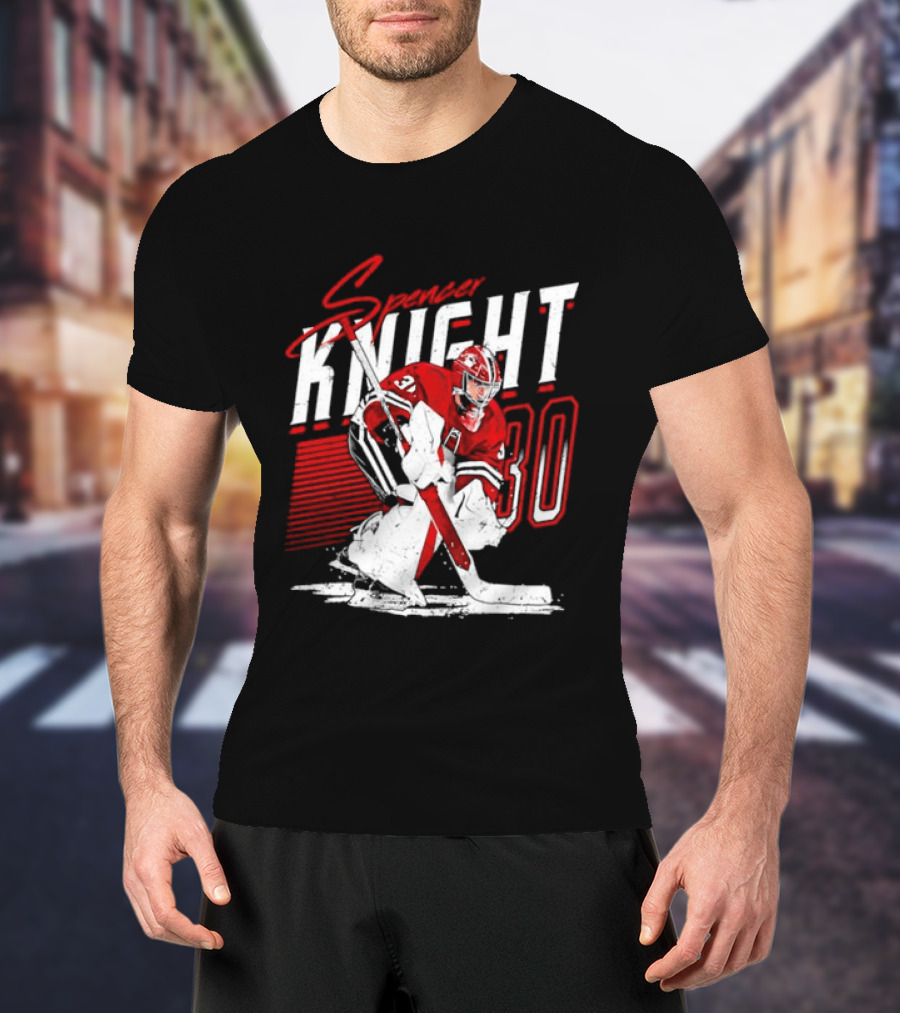 Florida Panthers Spencer Knight Number 30 NHL Stripes T-Shirt