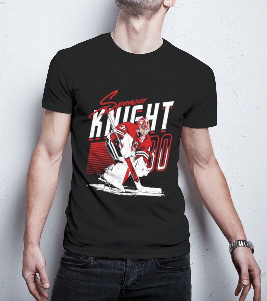 Florida Panthers Spencer Knight Number 30 NHL Stripes T-Shirt