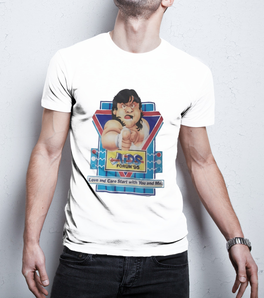 Atsushi Onita AIDS Forum '95 Love And Care Start With You And Me T-Shirt