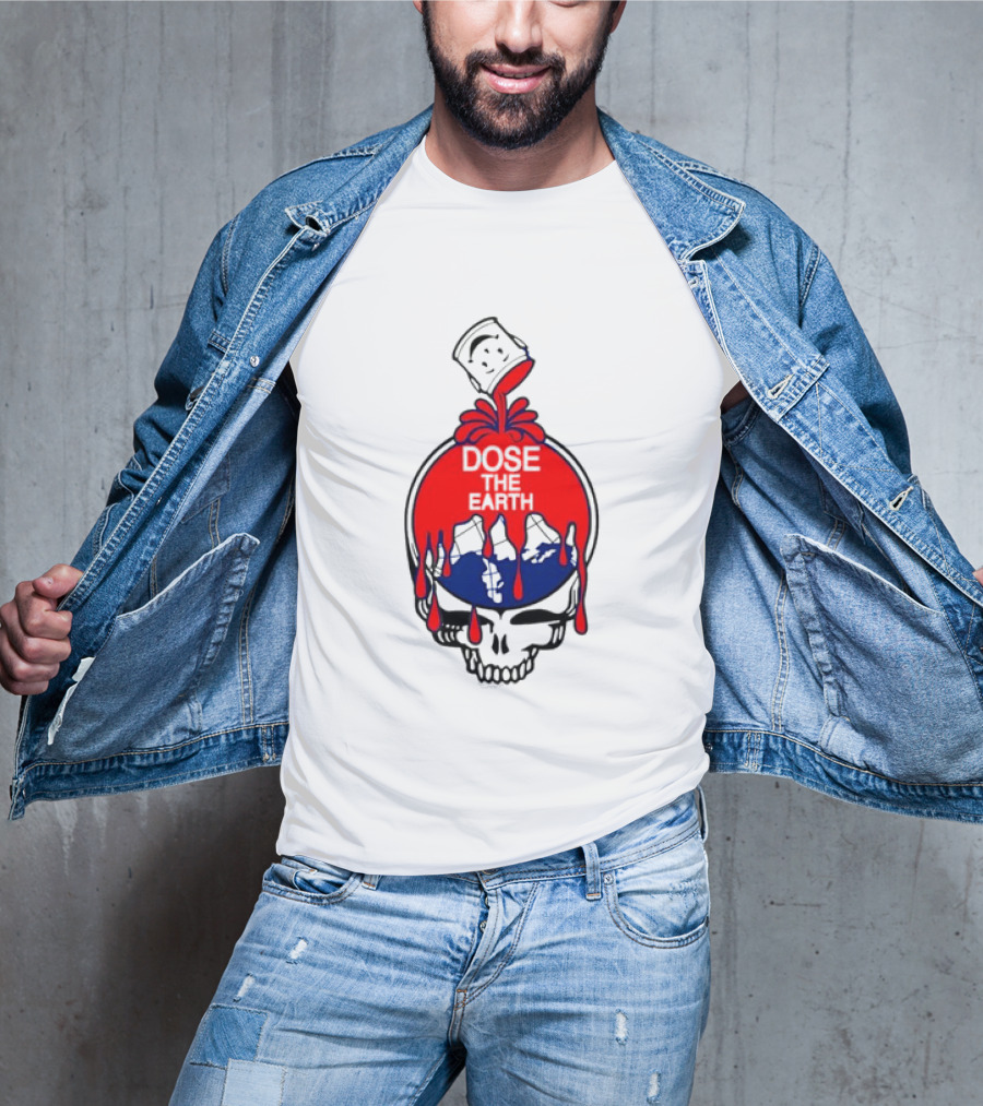 Steal Your Face Grateful Dead Dose The Earth Kool Aid Man Skull T-Shirt