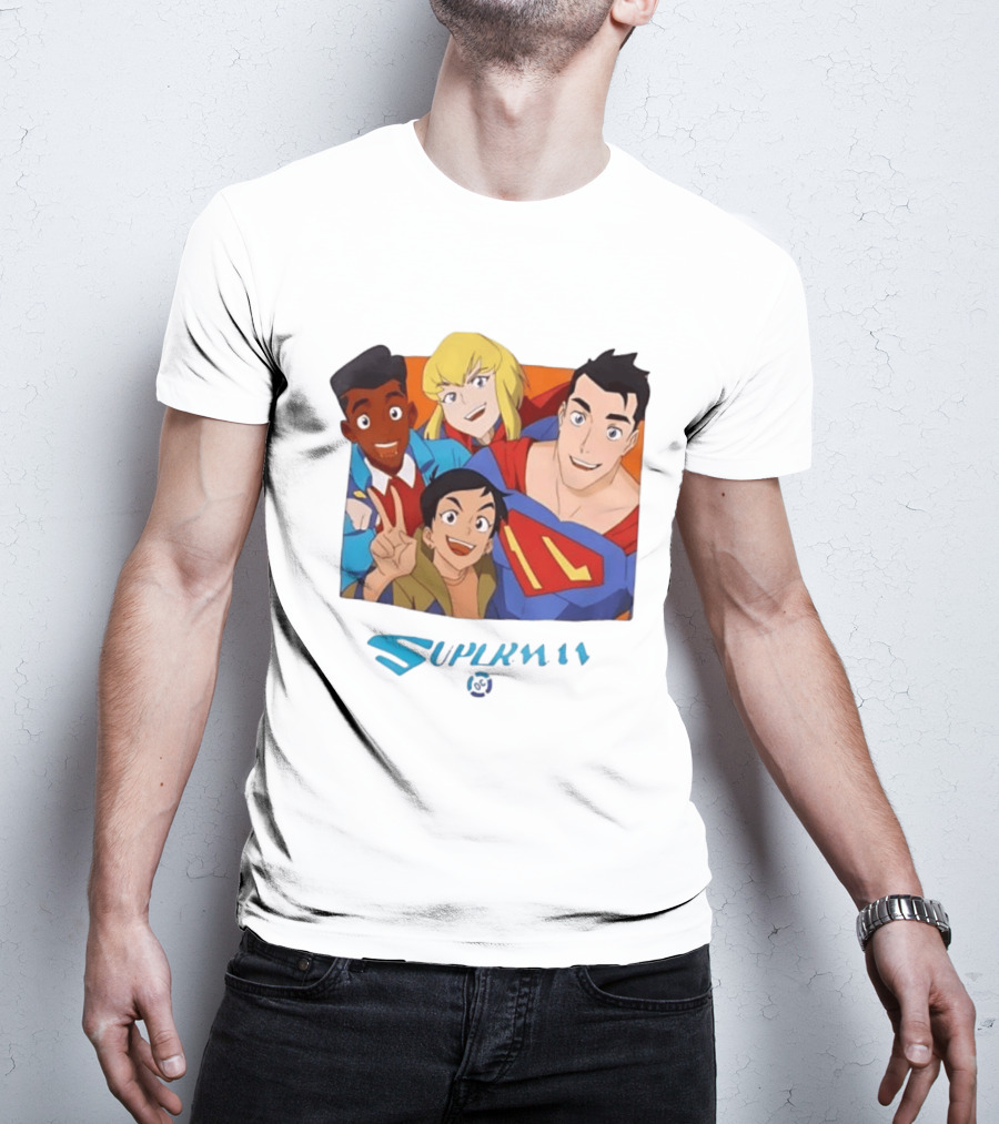 Superman Jimmy Olsen Lois Lane Supergirl My Adventures With Superman Animation Series Characters T-Shirt