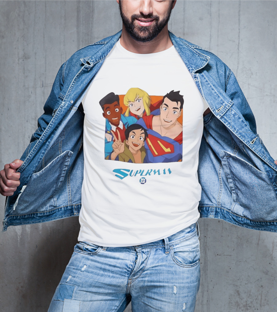 Superman Jimmy Olsen Lois Lane Supergirl My Adventures With Superman Animation Series Characters T-Shirt