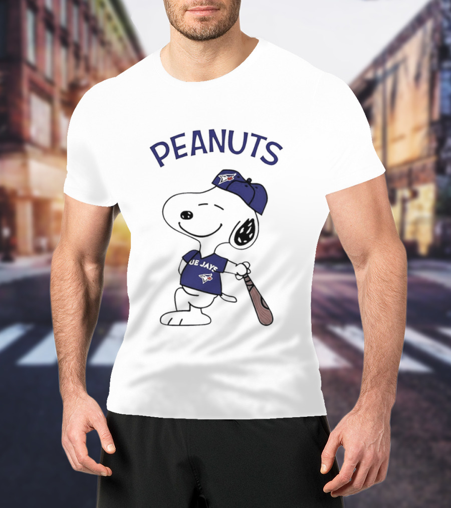 Toronto Blue Jays Peanuts Snoopy Baseball Fan T-Shirt