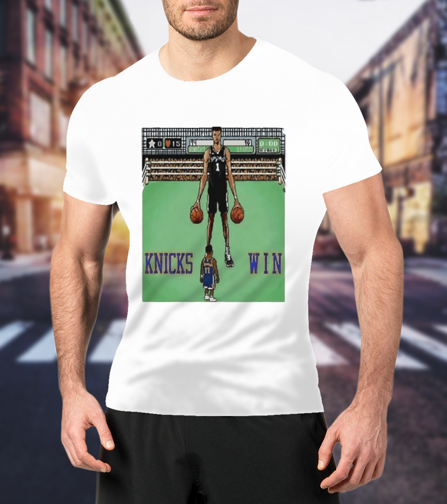 Victor Wembanyama San Antonio Spurs Jalen Brunson New York Knicks Win NBA Game T-Shirt