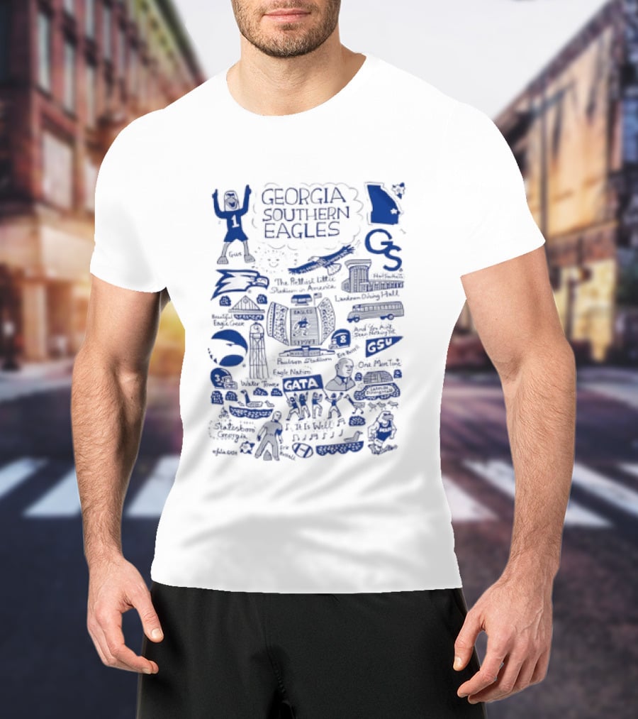 Georgia Southern Eagles Collage Football Cheer Athletics Proud Spirit T-Shirt