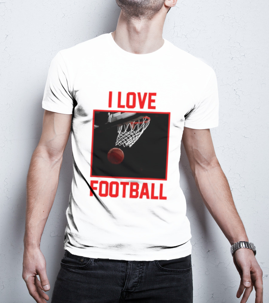 I Love Football Basketball Meme Sports T-Shirt