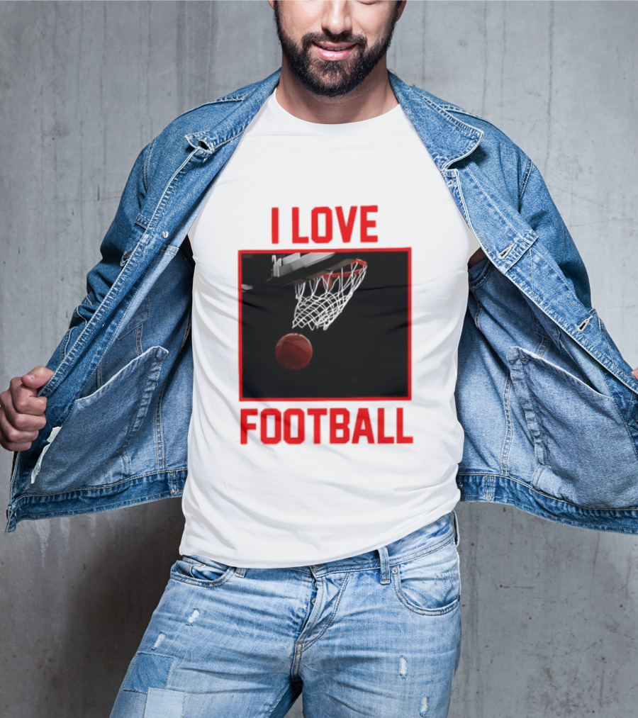 I Love Football Basketball Meme Sports T-Shirt