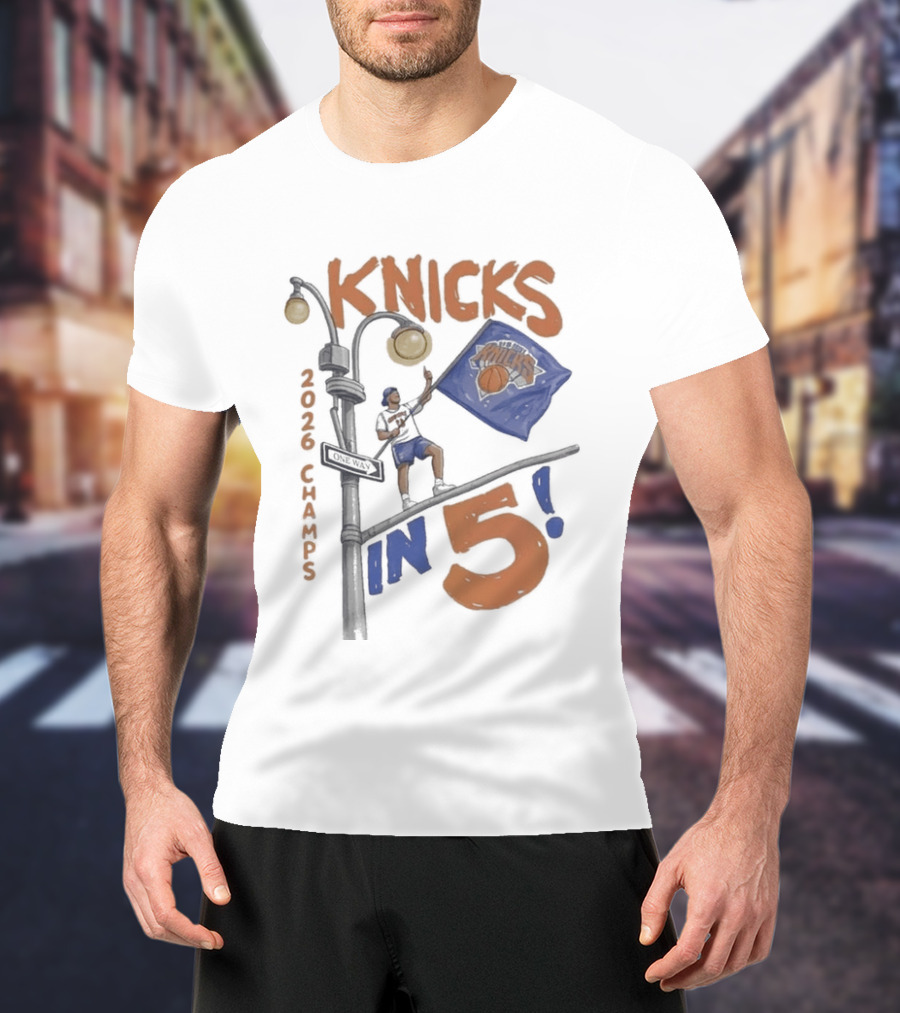 Knicks 2026 Champs In 5 Keith Haring T-Shirt