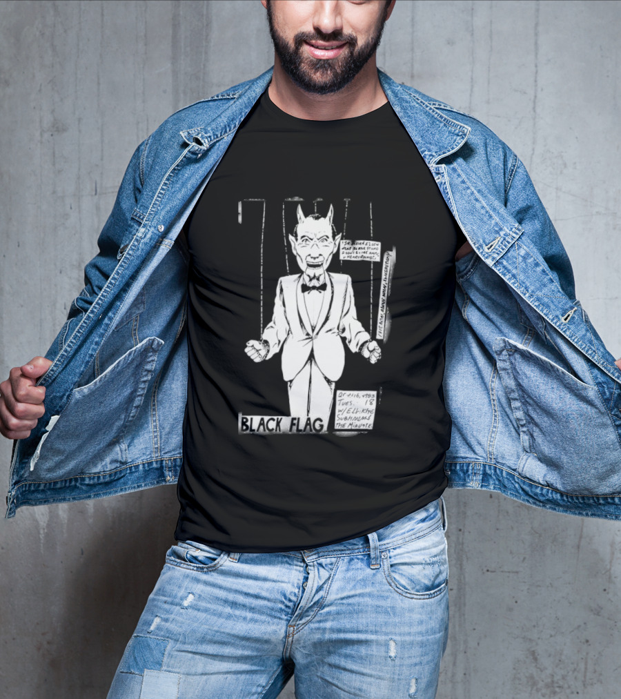 Raymond Pettibon Black Flag Devil Puppet T-Shirt