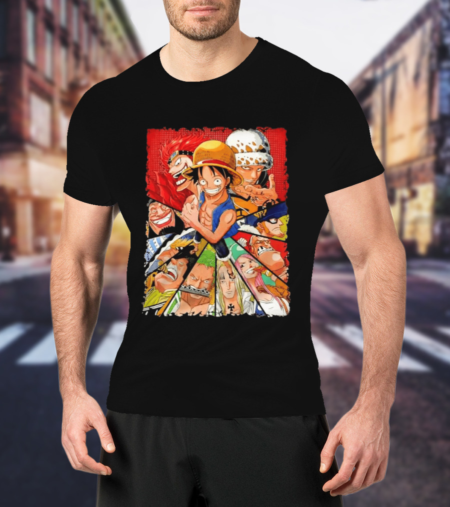 One Piece Luffy Kid Law Blackbeard Zoro Hawkins Drake Apoo Killer Bonney Ensemble T-Shirt