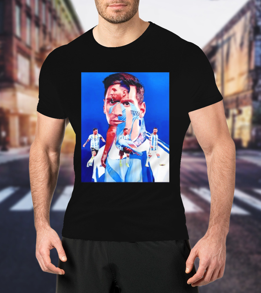 Messi Argentine Footballer Icon In Action T-Shirt