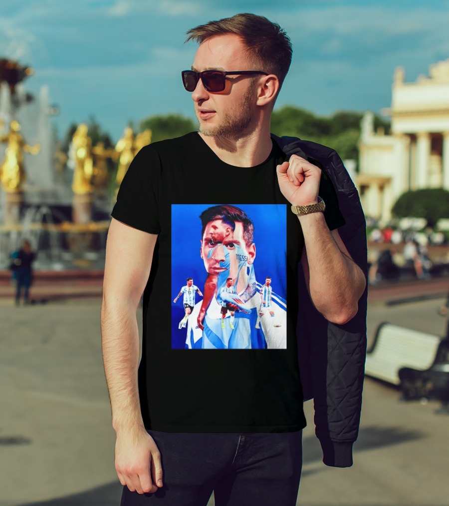 Messi Argentine Footballer Icon In Action T-Shirt