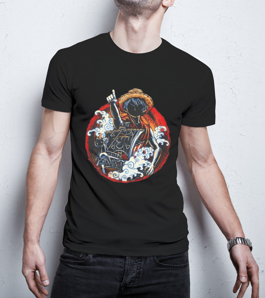One Piece Monkey D Luffy And Going Merry Adventure Voyage T-Shirt