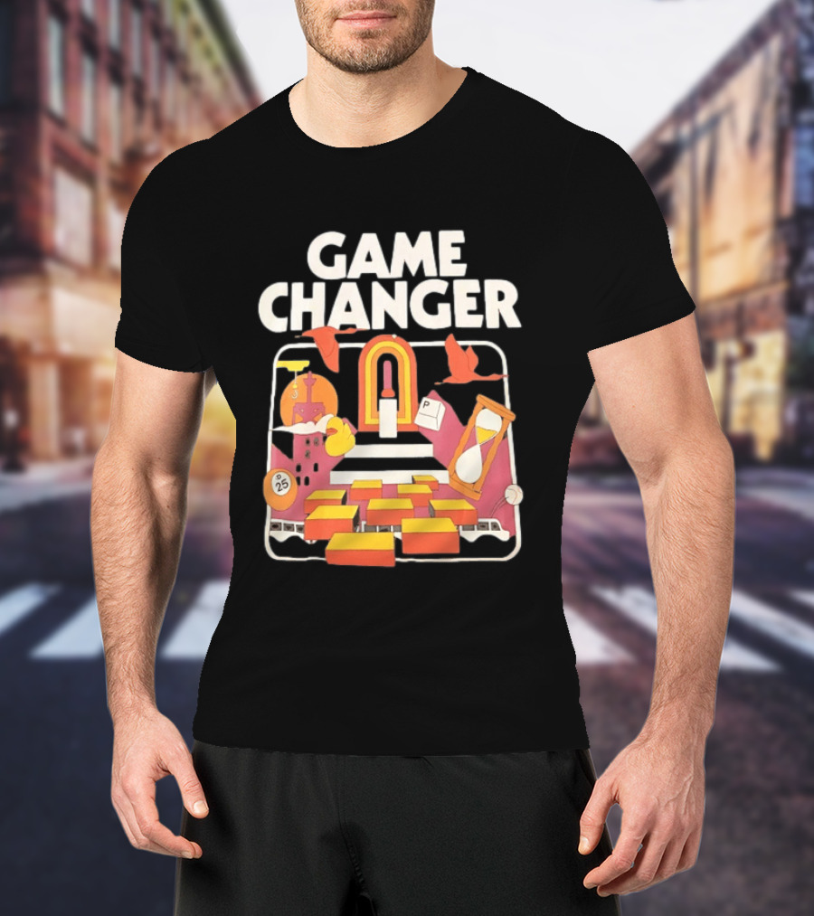 Game Changer Retro Arcade Countdown Hourglass Wings T-Shirt