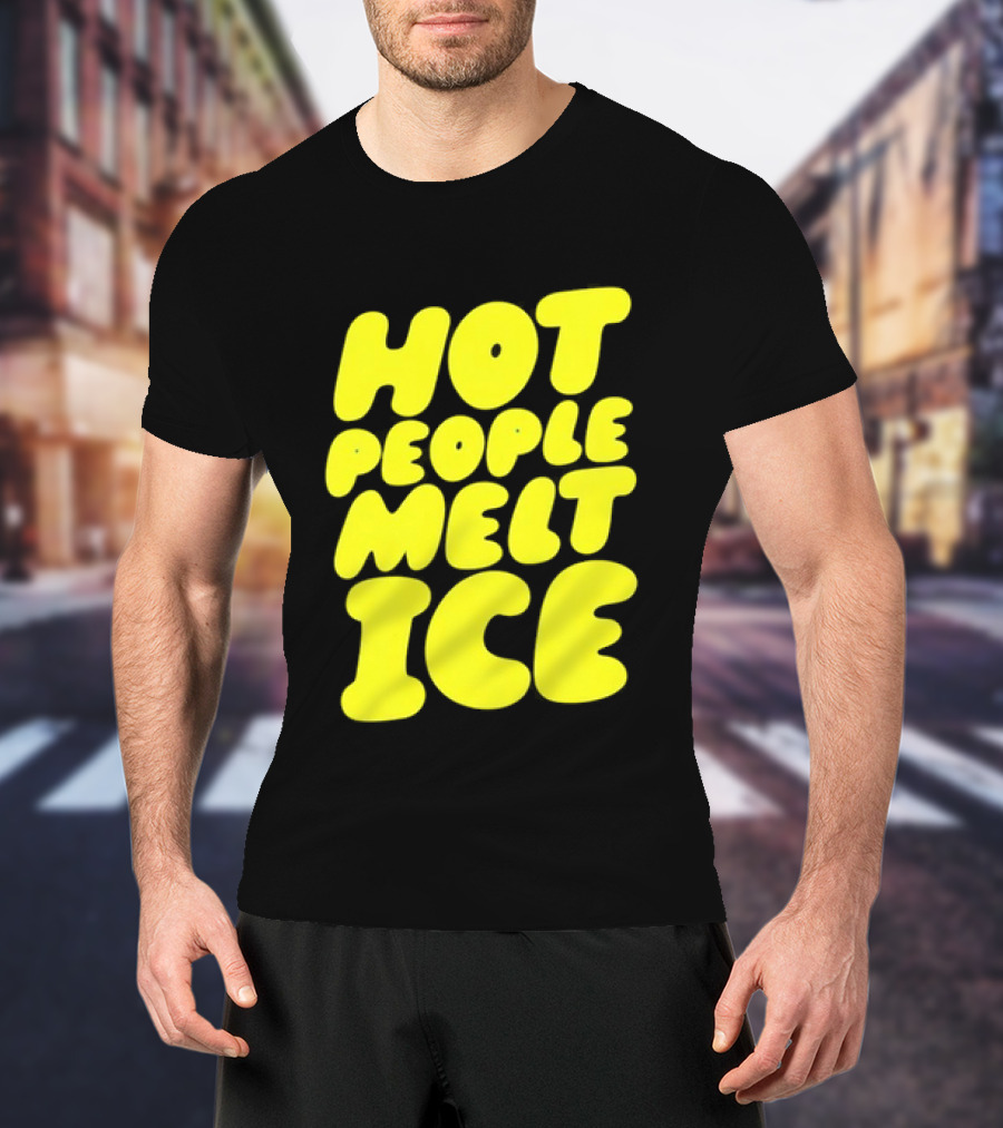 Hot People Melt Ice Bold Yellow T-Shirt