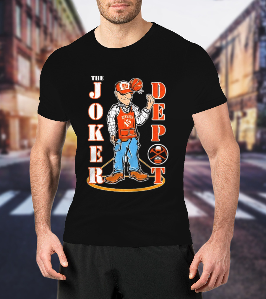 Nikola Jokic Denver Nuggets The Joker Depot Buckets 15 Basketball Player T-Shirt
